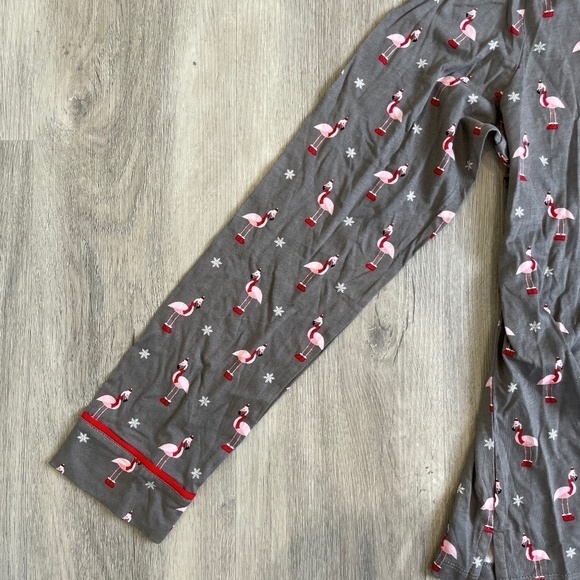 PJ Salvage Button Up Flamingo Pajama Lounge Top - Picture 5 of 7